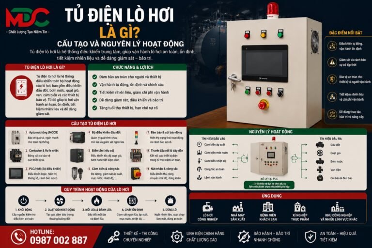 Tủ điện lò hơi là gì? Cấu tạo và nguyên lý hoạt động